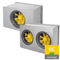 Potrubné ventilátory hranaté EMKI-EC (EC motor)